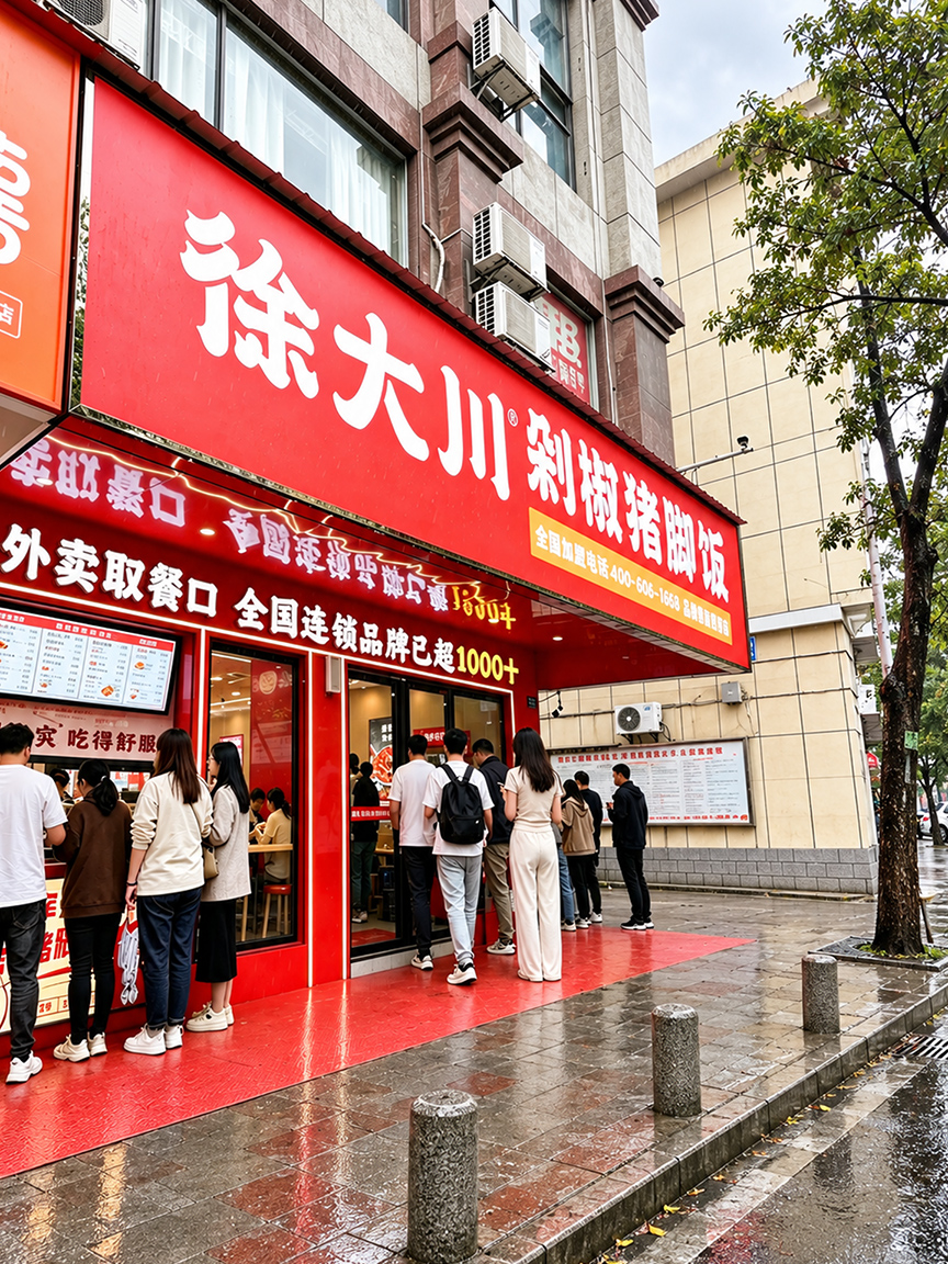不用自己啃运营硬骨头,徐大川剁椒猪脚饭的双模式扶持太省心